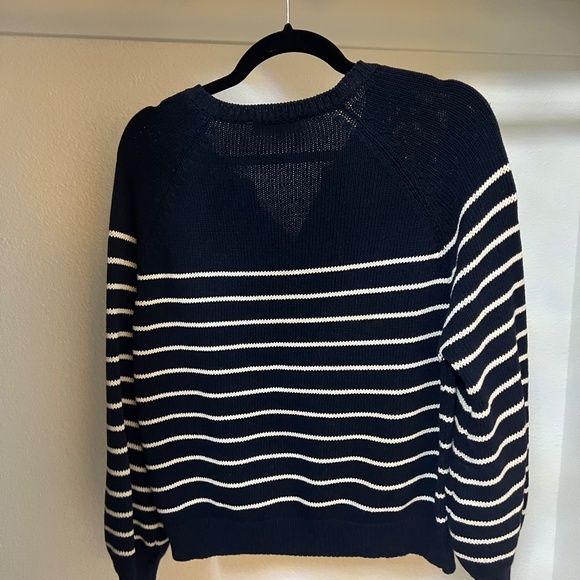 Sezane | LÉONTINE JUMPER | Small | Navy & Ecru - Picture 5 of 5